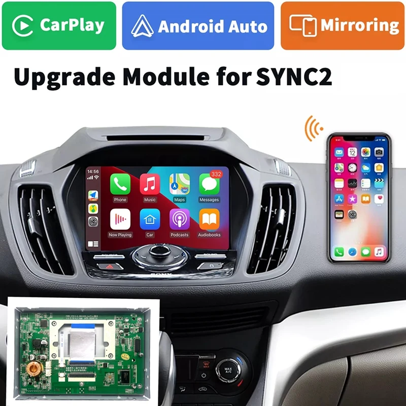 

Беспроводной декодер Carplay для экрана Центрального управления, обновленный мультимедийный плеер SYNC2 для автомобиля Ford