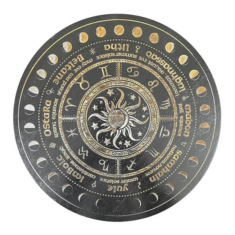 

Pendulum Board Engrave Star Sun Moon Tarot Altar Divination Supplies Metaphysical Meditation Plate Ornament