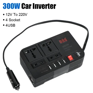 300W Inverter DC 12V To AC 220V Power Adapter Cigar Lighter Converter USB Chargers 3.0 Switch Panel Kit Interior Car Accessories