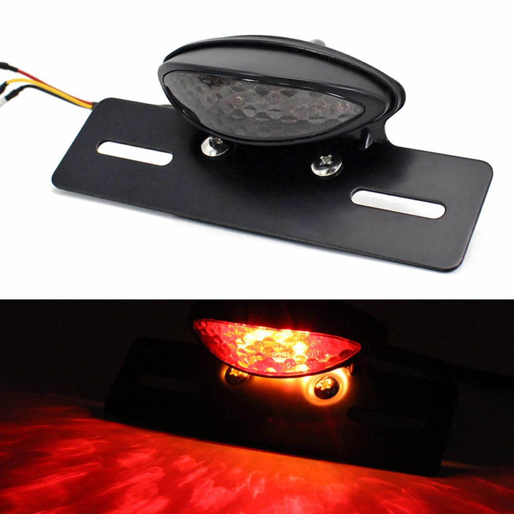 

Motorcycle LED RED Stop Running Brake Rear Tail Light Rear Fender Universal Modified Retro for Honda, Suzuki, Harley ATV