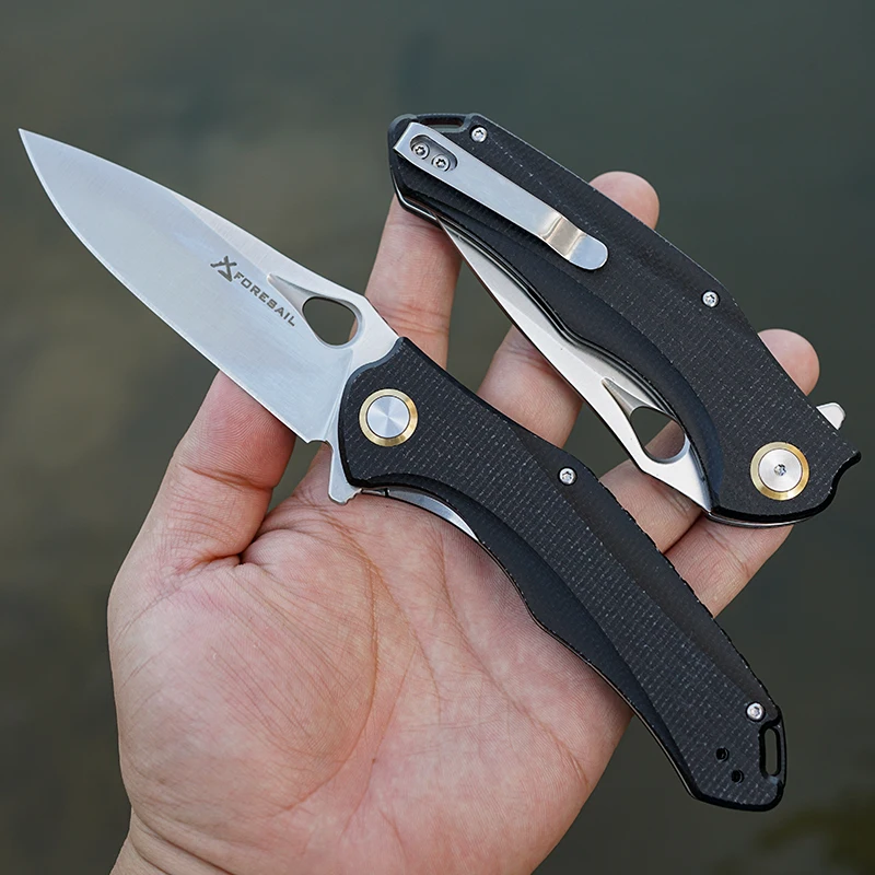 Практичный карманный нож из стали Sandvik двусторонний зажим для глубокой переноски