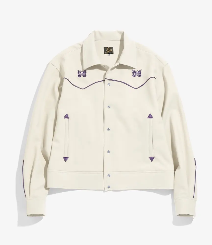 

New Spring Needles Cowboy Jackets Men Women 1:1 Snap Button Needles Jacket Embroidery Butterfly AWGE Outerwear Track Coats