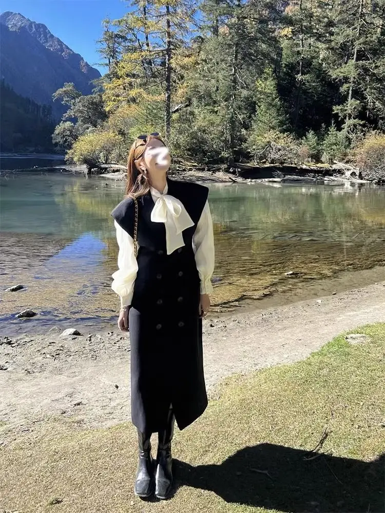 Костюм жилет платье весенняя одежда женская длинное пальто новые и куртки