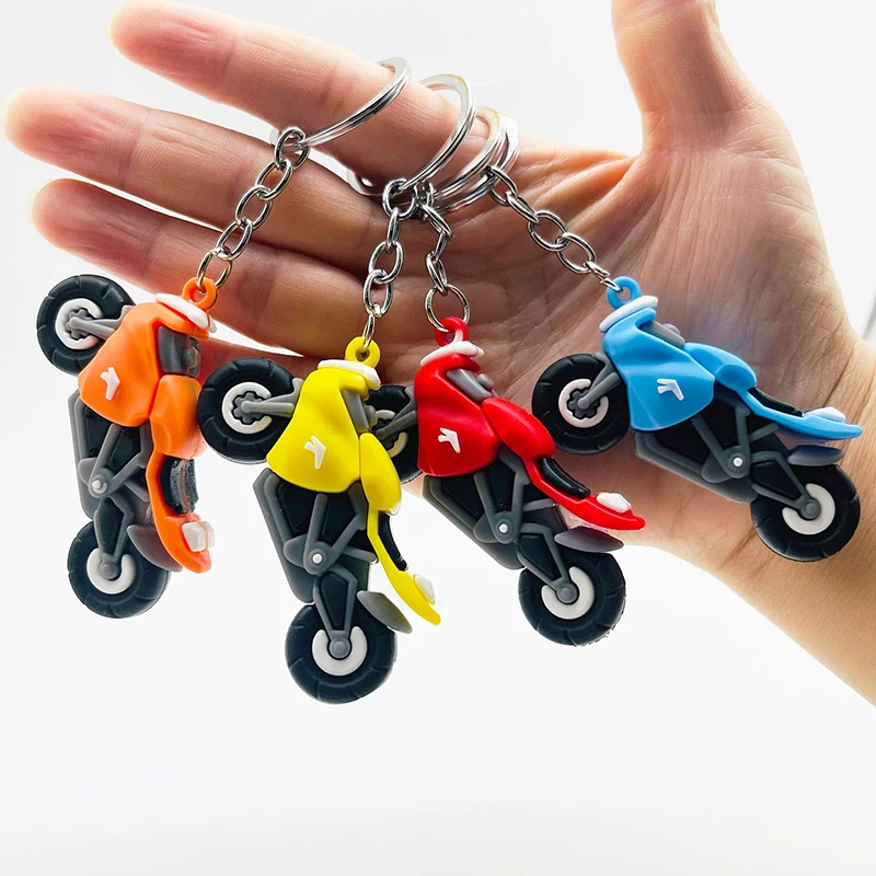 

1Pcs Fashion Cool Motorcycle Keychains Mini Autocycle Keyring Bags Pendant Decorations For Boy Party Favors Gift