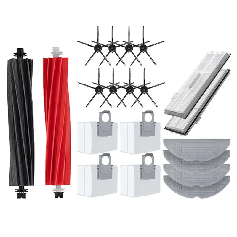 

For Roborock S8/S8+ Vacuum Cleaner Replacement Accessories Main Side Brush Filter Mop Cloth Dust Bags