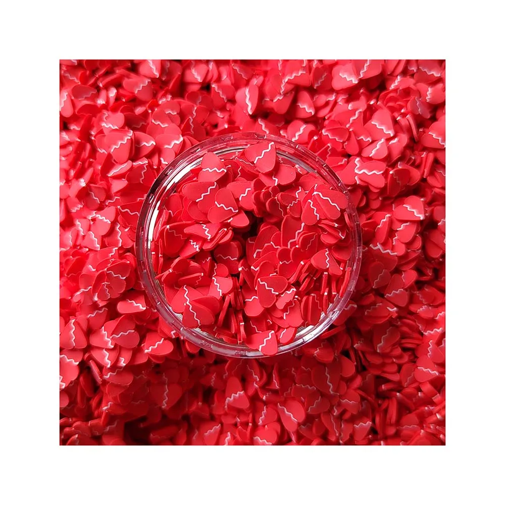 

Red Love Broken Heart Polymer Clay Sprinkles for DIY Crafts Plastic Klei Mud Particles Slime Filler Valentine's Day Suppli