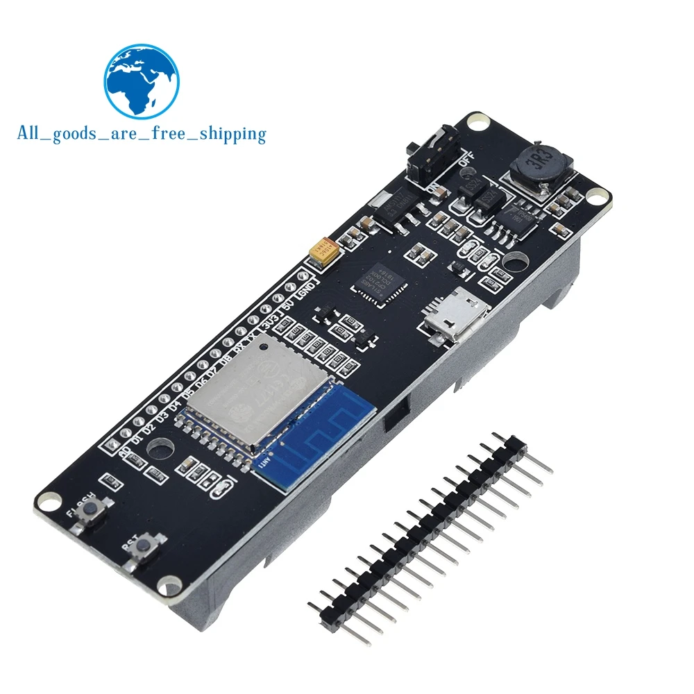 TZT WeMos D1 ESP-Wroom-02 ESP8266 Nodemcu WiFi модуль с зарядкой аккумулятора 18650 | Электронные