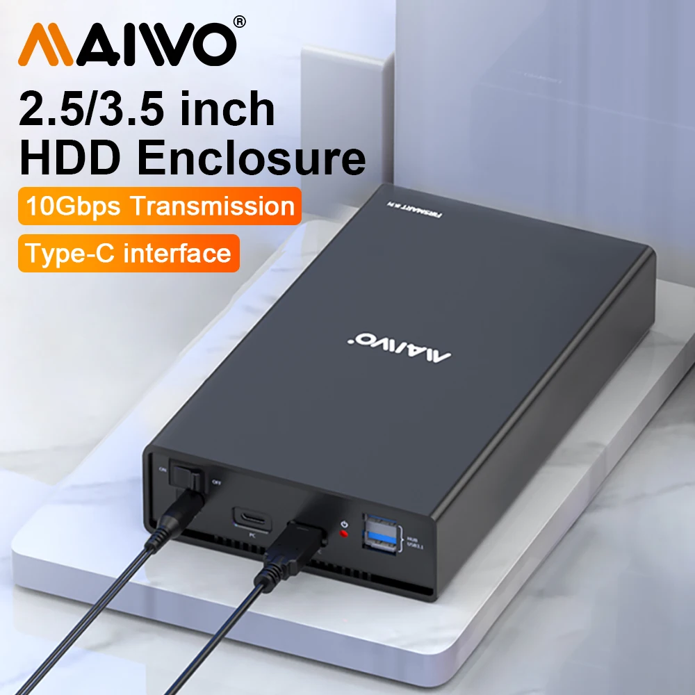MAIWO HDD чехол 2 5 ''/3 5'' SATA к USB 3 0 Корпус жесткого диска для SSD Box C 3.1 HD внешний