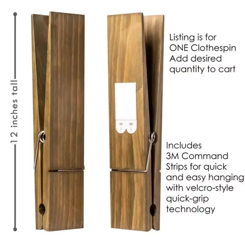 Деревянный Большой Зажим Для Банных Полотенец Настенный Держатель Ванной