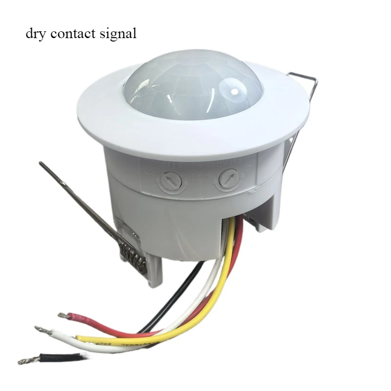 

12 В-24 В встроенный инфракрасный датчик человеческого тела, сухой контактный сигнал, лампа для гаража, прохода, регулируемая яркость, светочувствительная