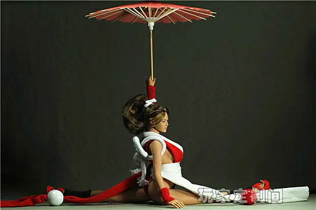 

Под заказ 1/6 красный женский бумажный зонт для 12 дюймов японской гейши женский фигурный корпус
