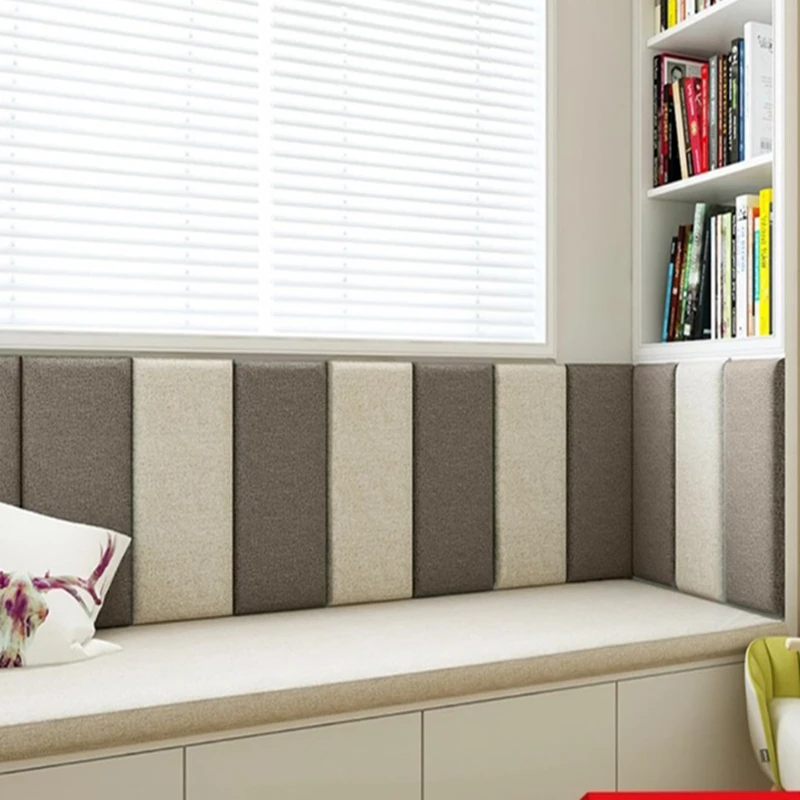 Подушки для спинки кровати Мягкие настенные панели Антистолкновения Самоклеящиеся Современная спальня Мебель Декоративные наклейки Татами Головная доска Lit Cabecero on.