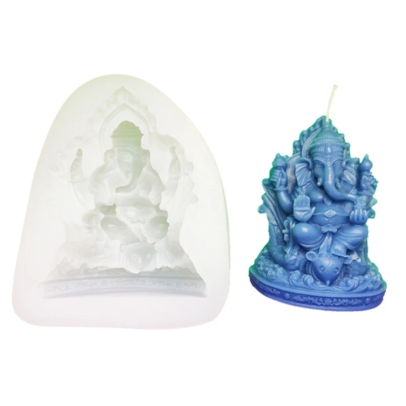 

Elephant Statue Scented Mold Silicone Mold for Candle Making DIY Resin Casting Gypsum Epoxy Mould Decoration M76D