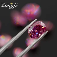 1 5 carats pink color oval shape vvs loose gesmtone moissanite stone pass diamond tester simulation jewelry ring making