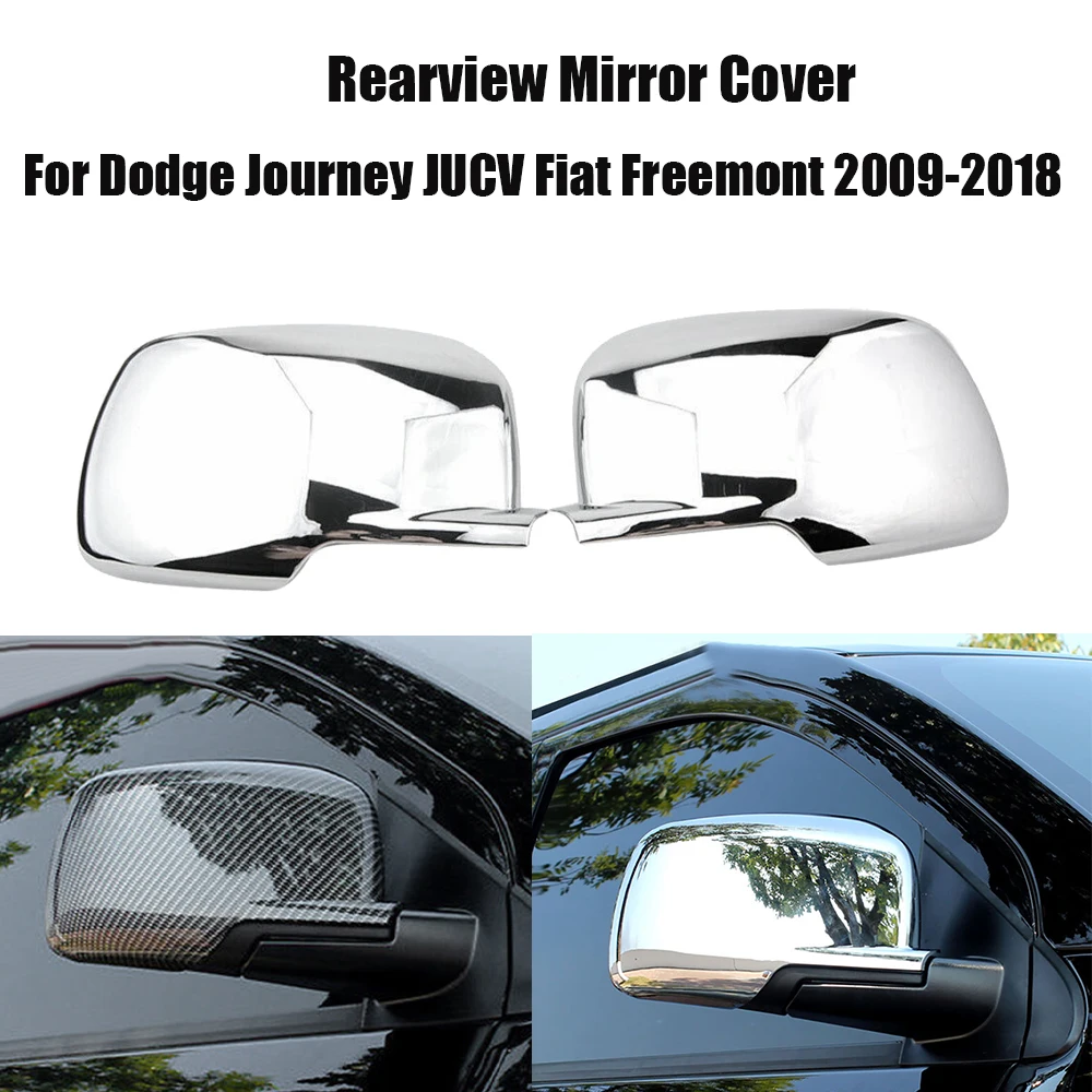 

Side Door Mirror Overlay Styling Rearview Mirror Cover Trim For Dodge Journey JUCV Fiat Freemont 2009-2017 2018 Car Accessories