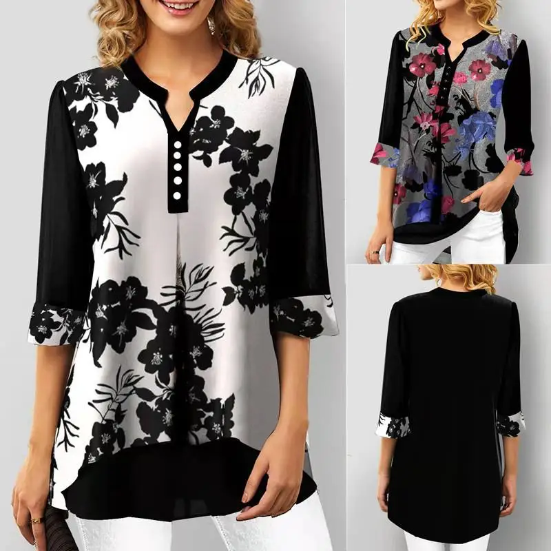 

Женский свободный пуловер с рукавом 2023 и принтом позиционирования