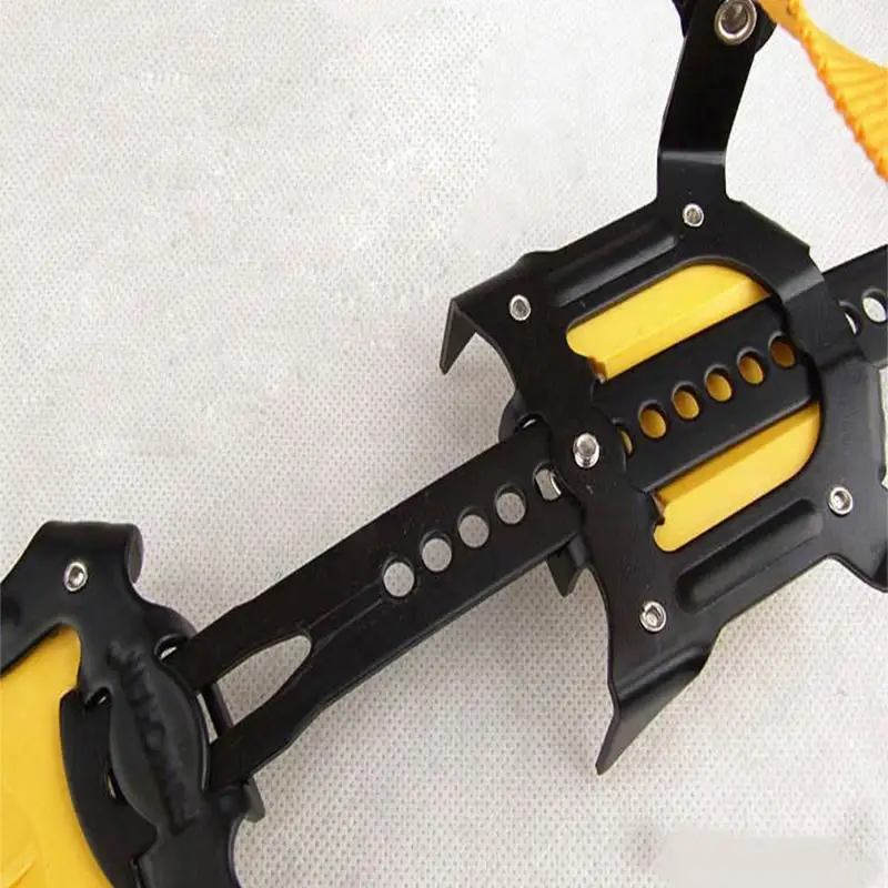 10 Tooth Ice Snow Crampons Anti-Slip Climbing Gripper Shoe Covers Spike Cleats Stainless Steel Snow Skid Shoe Cover Crampon