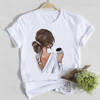 summer short sleeve coffee love style trend casual tee top clothes fashion shirt lady tshirt female t women graphic t shirts