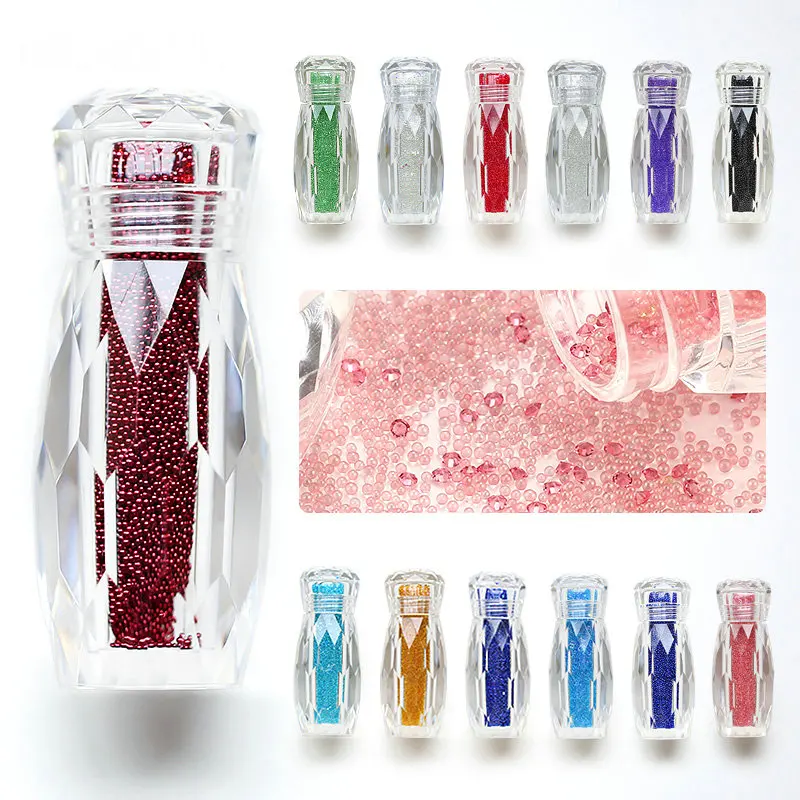 

1 Bottle Crystal Bubble Ball Beads UV Resin Fillings Silicone Molds Filler for DIY Epoxy Decoration Gravel Nail Art Rhinestones