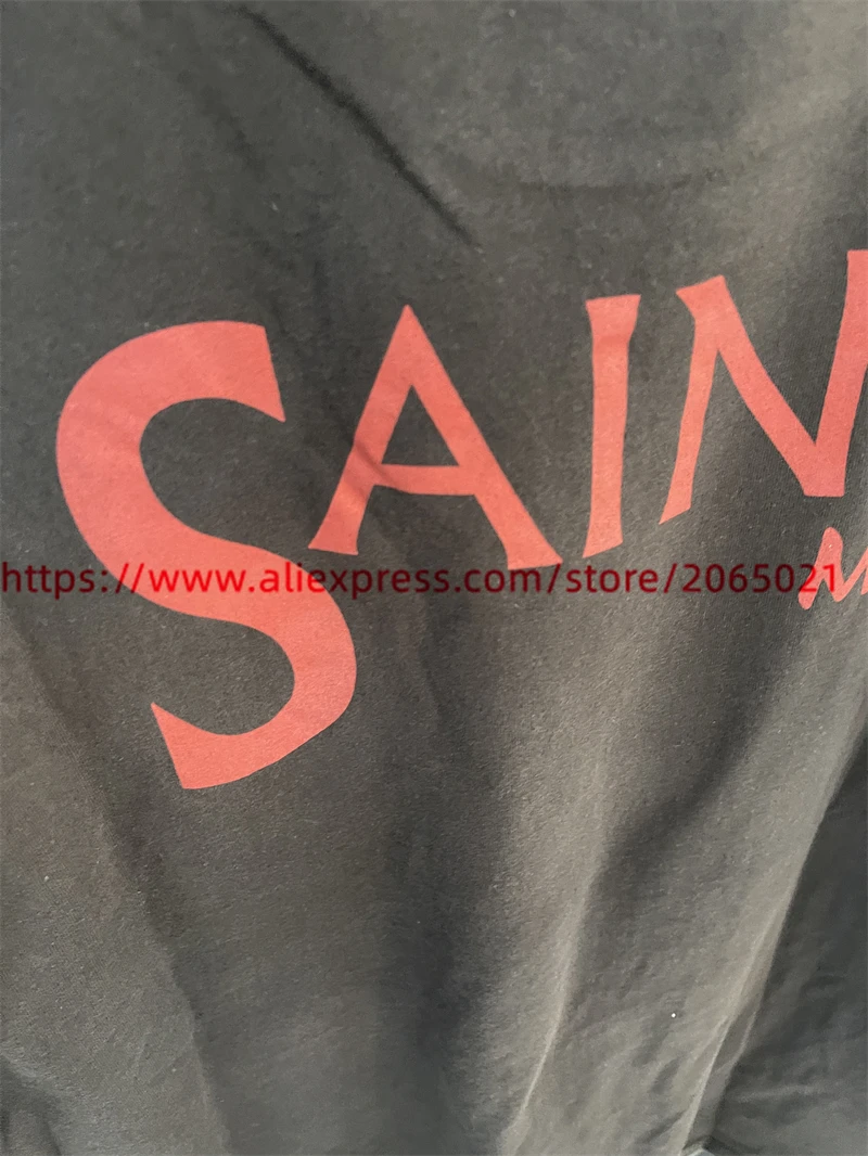 25ss Washed Saint футболка для мужчин и женщин лучшее качество повседневные летние