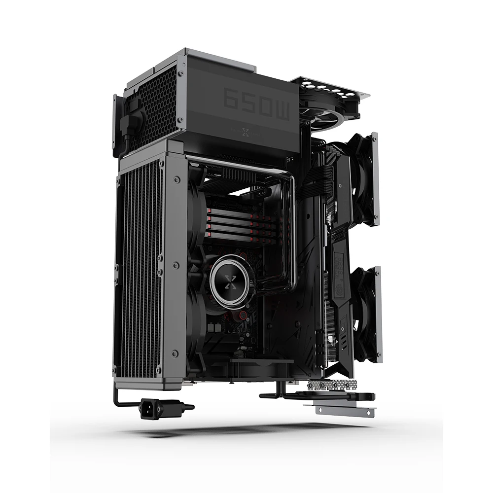 

Aluminum Tempered Glass Side Panel Mid Tower Gaming Computer Case MATX PC Case with Water cooling 120/240/360
