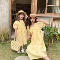 mommy and daughter matching dress for women and girl summer cotton dresses parent child matching clothes korea children clothing