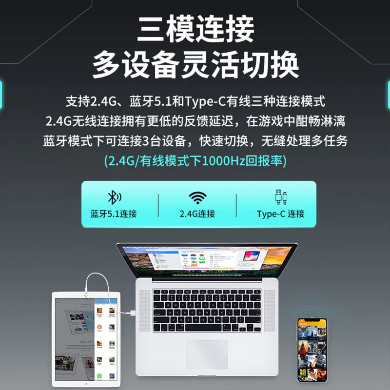 Беспроводная механическая клавиатура Lemokey L1HE 8K из алюминия, с магнитными переключателями Jinlong, для игр и киберспорта (третья модель) (art.: 3920d9bc49fda) - 3920d9bc49fda