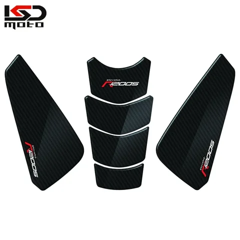 Подходит для R1200 S R1200S 2007-2010 2009, 3D прозрачное углеродное волокно, накладка на топливный бак мотоцикла, защитные наклейки, наклейки