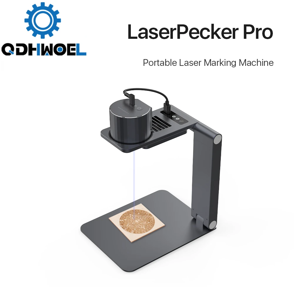 

QDHWOEL DIY Laser Engraver LaserPecker Pro Laser Marking Portable Laser Machine 1.6W 3D Printer Desktop Etcher Cutter Engraving