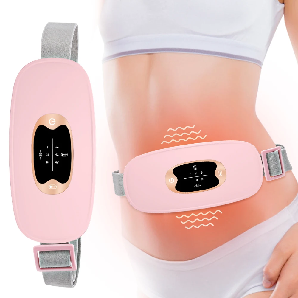 

Electric Period Cramp Massager Vibrating Heating Belt for Menstrual Colic Relief Pain Waist Stomach Abdominal Warm Palace Belt