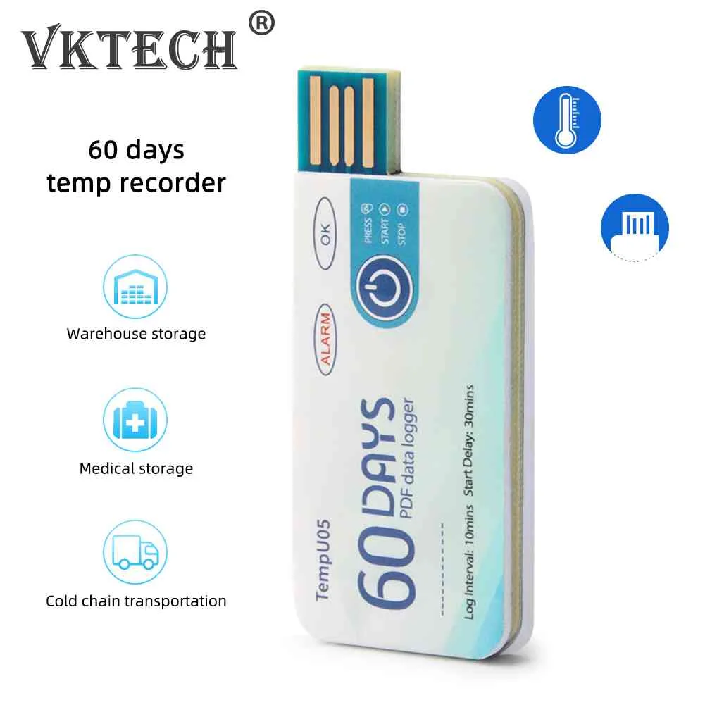 

Высокоточный 60-дневный USB-Регистратор данных о температуре, будильник, термометр, фотография, PDF для лабораторной охлаждающей холодной цепи