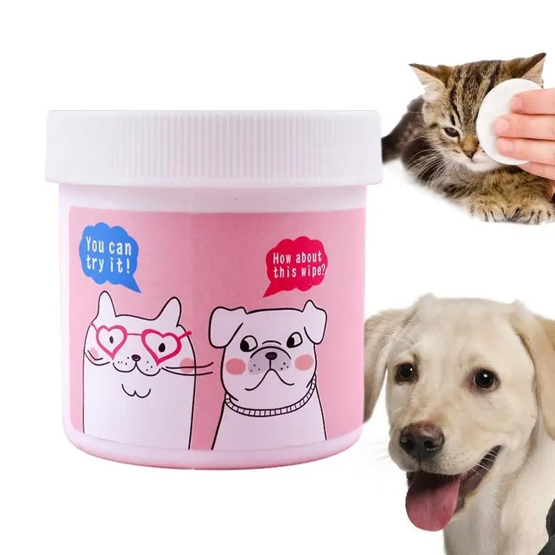 

120 Pcs Pet Eye Wet Wipes Dog Cat Pet Cleaning Wipes Cleaning & Deodorizing Dog Face Wipes For Discharge And Crust