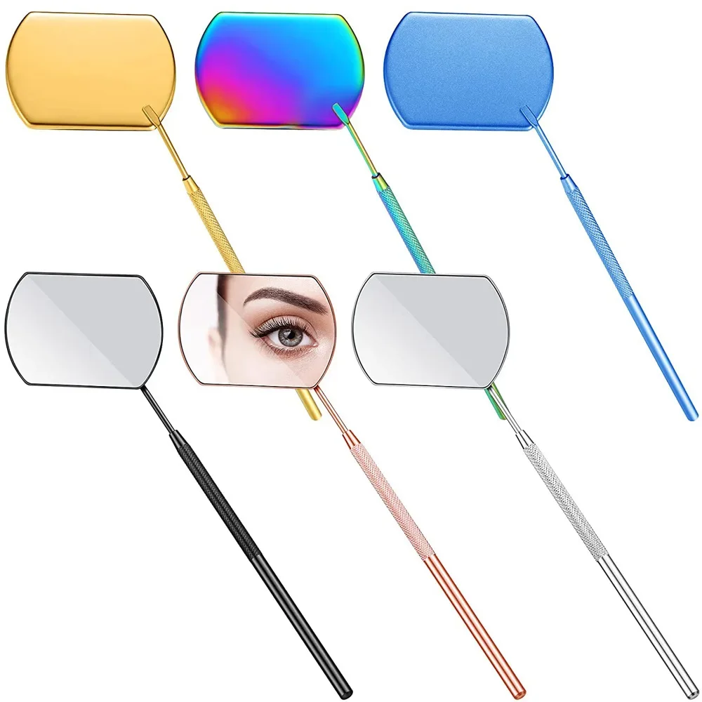 

1PCS Multifunction Lash Checking Mirror Eyelash Extension Supplies Professional Beauty Portable Stainless Steel Makeup Tools