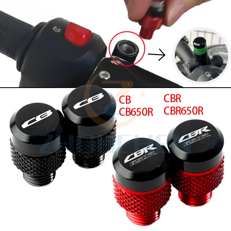 

1 Pair Motorcycle Mirror Hole Plug Bolts Cover Screws Caps For Honda CB650R CBR650R CBR 650R CBR250R Accessories Modified Parts