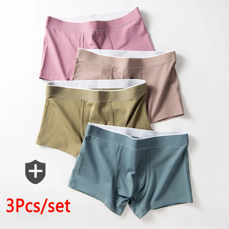 3Pcs Man Undrewear Sexy Boxers Cotton for Men's Panties Fashion Boxershorts Male Underpants Mens Underwear Boy Boxers Pack