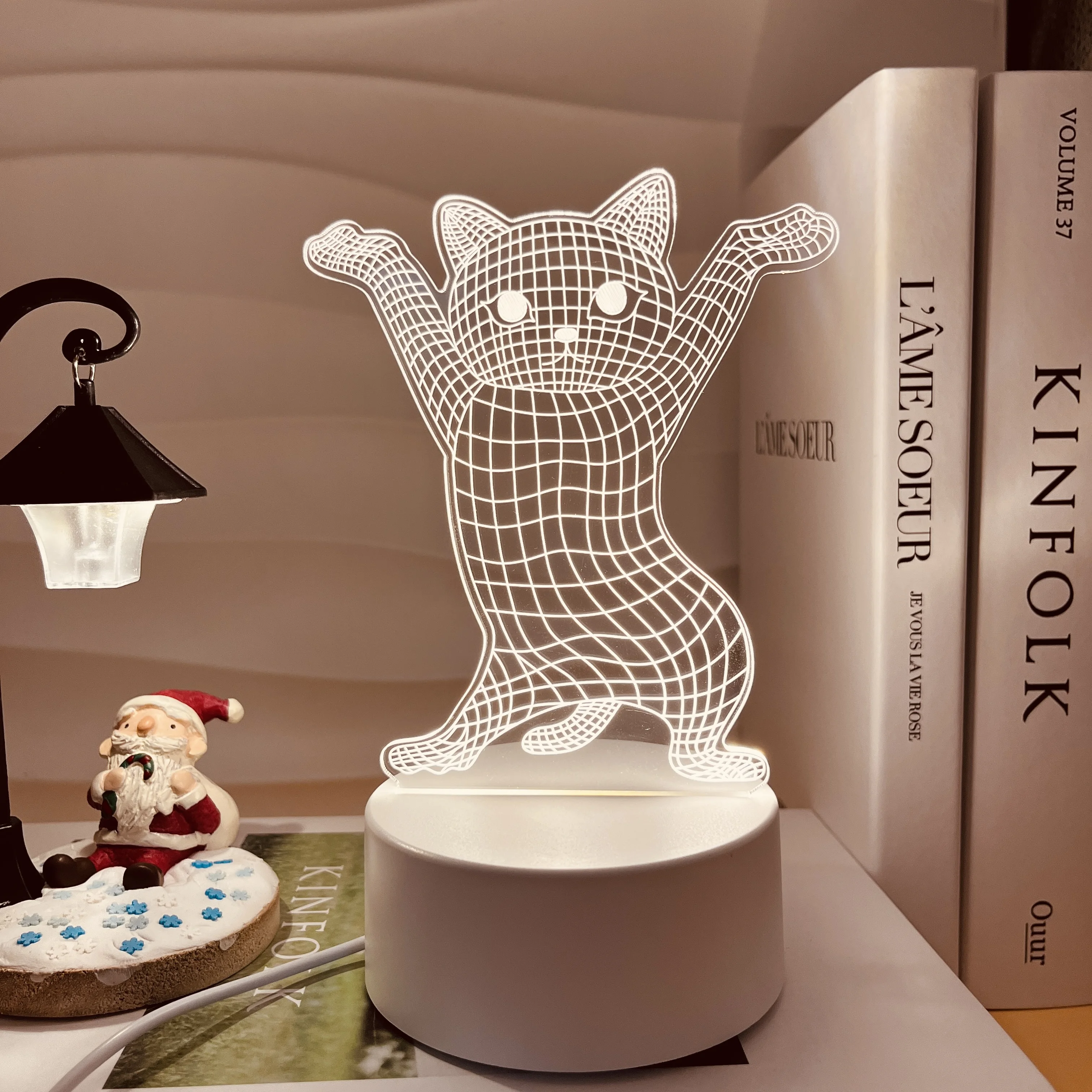 

3D ночник с котом, 7 цветов
