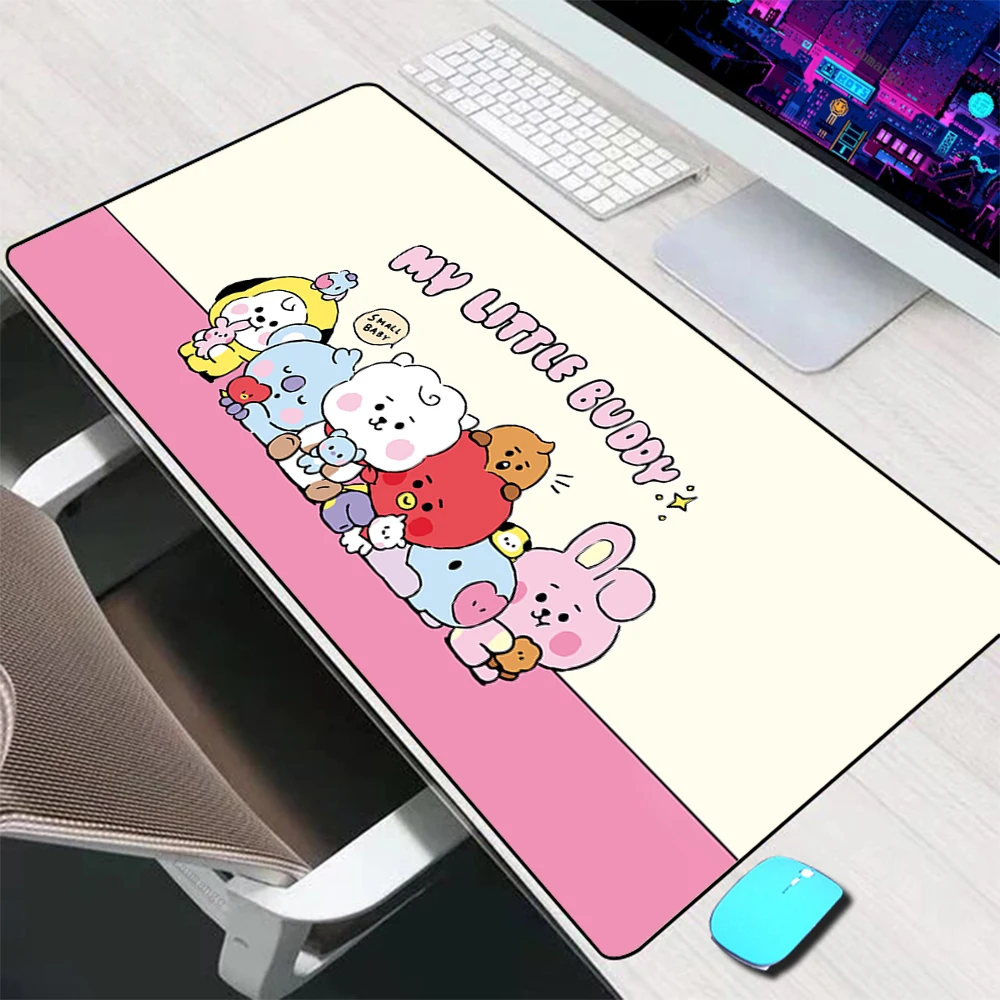 

Большой коврик для мыши BT21, игровые аксессуары, коврик для мыши, клавиатура, коврик для компьютерной мыши, компьютерный коврик для мыши, ПК, и...