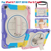 case for ipad 9 7 2017 2018 heavy duty shockproof kids cover for ipad pro 9 7 inch 5th generation tablet case shoulder strap
