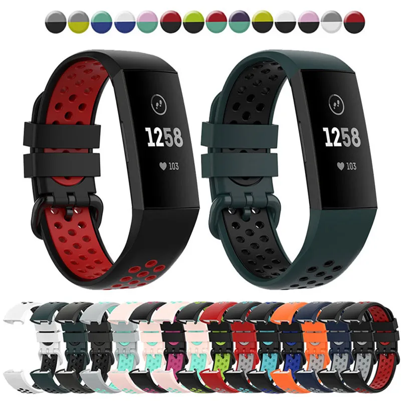 

Ремешок для часов для Fitbit Charge 3 4, сменный дышащий ремешок для Fitbit Charge 3 4 SE, силиконовый браслет для умных часов