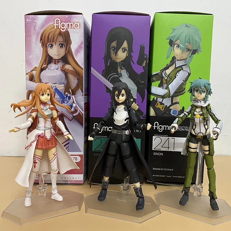 Kirito Kazuto 174 Asuna 178 Sinon Asada Sao 241 Kirito Ggo Ver. 248 Action Figures Model Toy Gift
