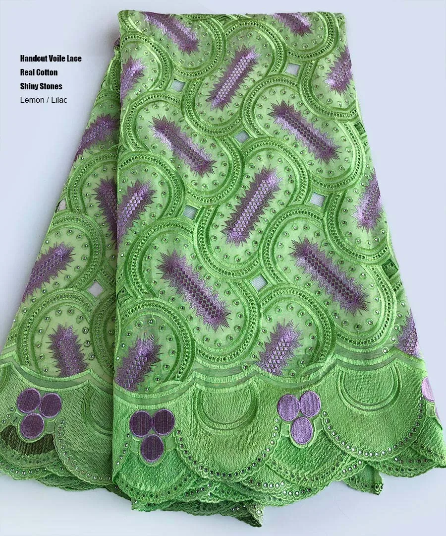 Превосходная мягкая вышитая кружевная вуаль из египетского хлопка