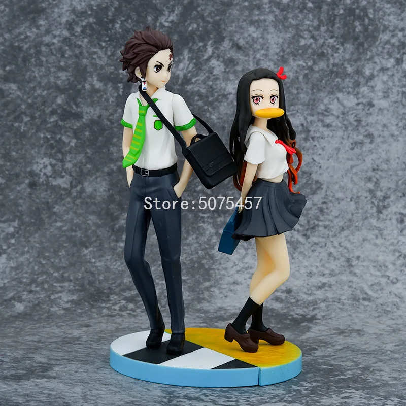 

22cm Demon Slayer Anime Figure Tanjiro Kamado/Nezuko Kamado Uniforms Action Figure Kimetsu no Yaiba Kamado Figurine Doll Toys