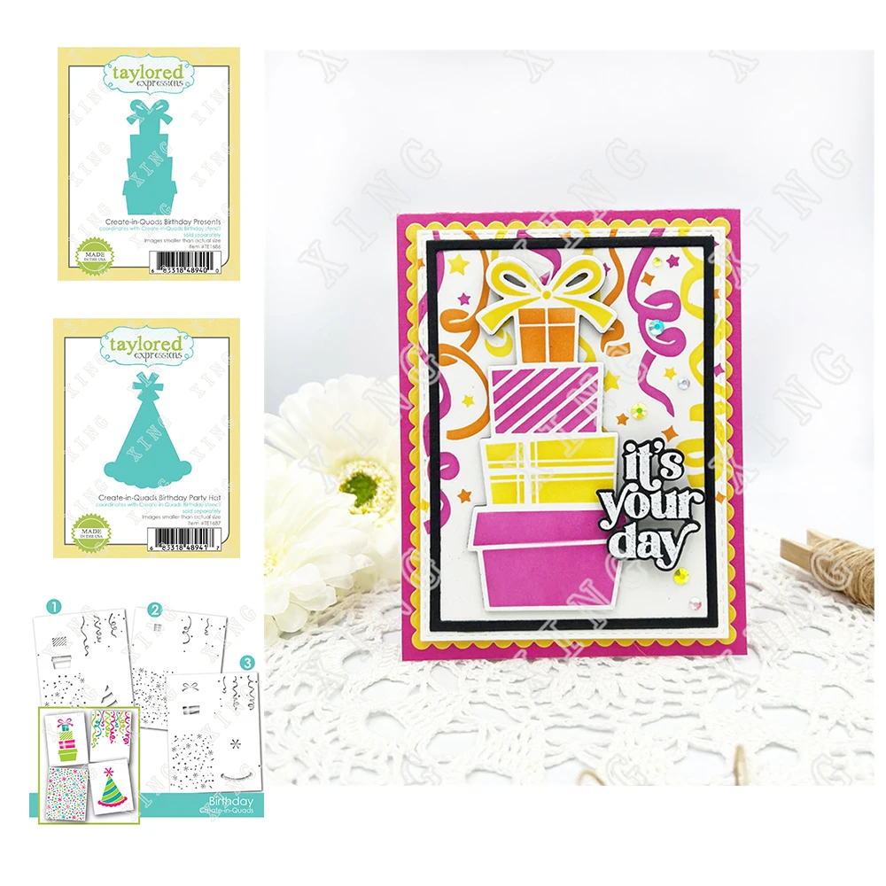 

2022 New Hot Sale Birthday Metal Cutting Dies and Silicone Stamps Set Scrapbook Diy Gift Card Crafts Decorate Embossing Stencils