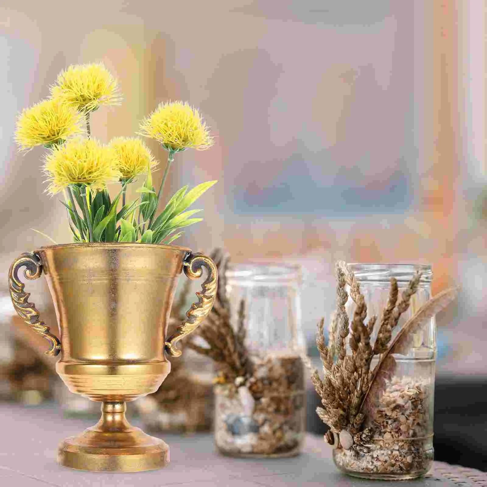 

Flower Vase Floral Pot Vintage Wedding Dried Storage Iron Plant Adornment Arrangement