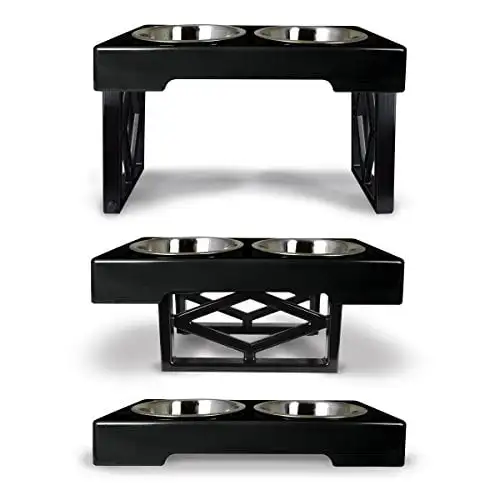

Designer Diner - Adjustable, Elevated, Dog Bowls, 3 Heights, Pet Feeder