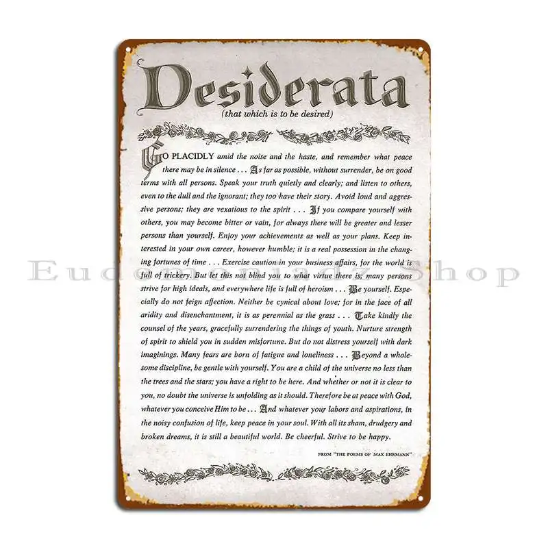 Металлический плакат desiуголь derata Настенный декор забавный оловянный для