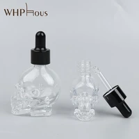 1530ml skull shape glass dropper bottle for e juice head glass eliquid dropper bottle glass