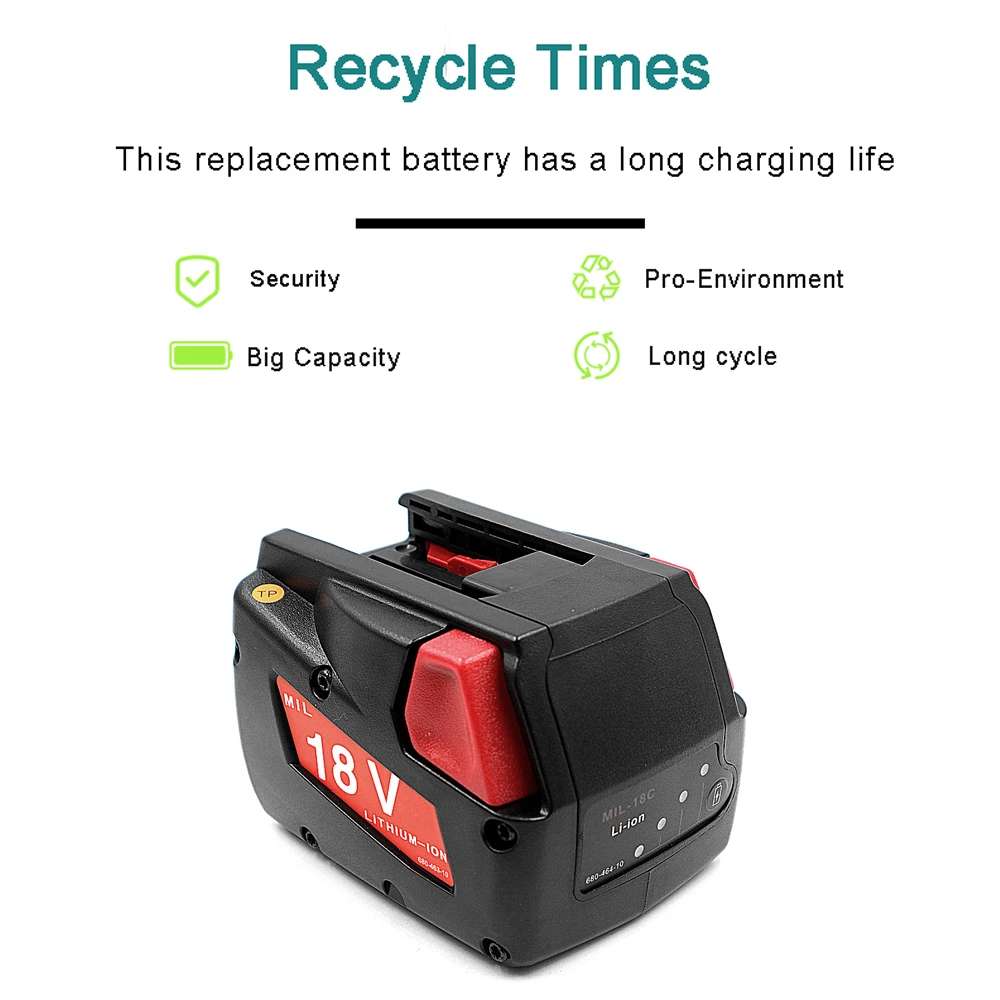 Литий-ионный аккумулятор Mil 18VC 3000 мАч 48-11-1830 4932352002 4932399512 MV18B V18 0824-24 0880-20 для Milwaukee Tools