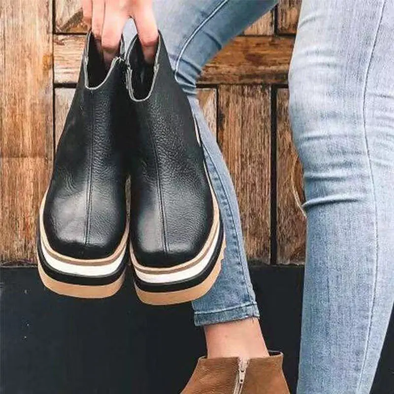 

Women Boots Waterproof Winter Shoes Women Snow Boots Platform Keep Warm Ankle Winter Boots With Thick Fur Heels Botas Mujer