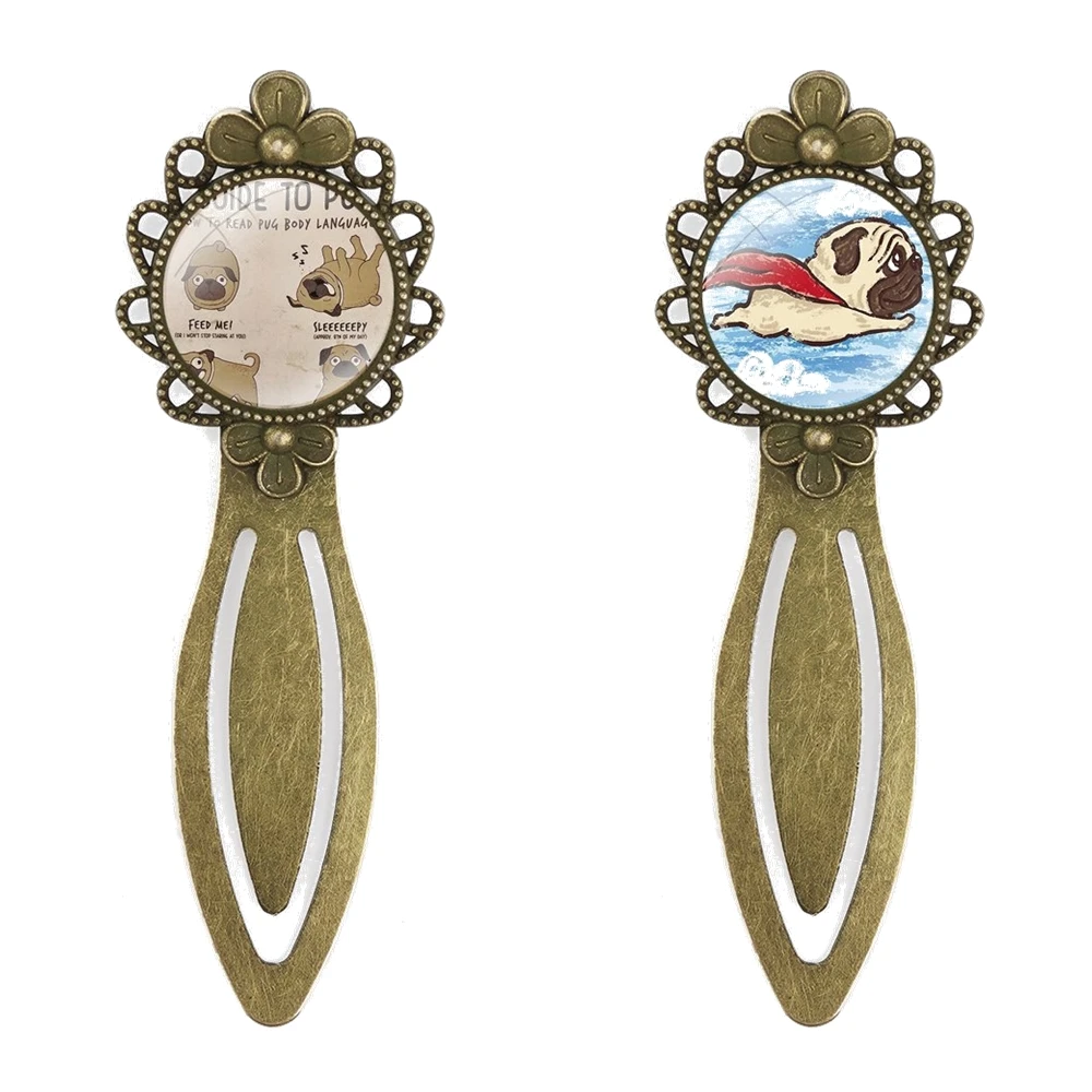 

Модный дизайнерский креативный металлический закладки для книг подарок для друзей канцелярские принадлежности для школы офиса мопса милая забавная фурнитура